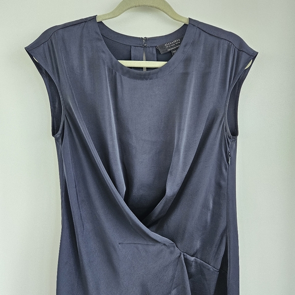All Saints Breeze Dress Blue sz 6 - Picture 4 of 16